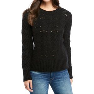 Adyson Parker Sweater M & L Soft Pointelle Black